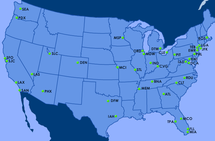 Usa Map Airport