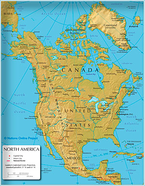 Download this Map North America Click The Enlarge picture