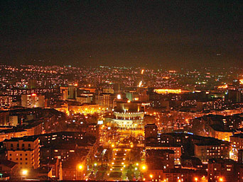 The city of Yerevan at Night