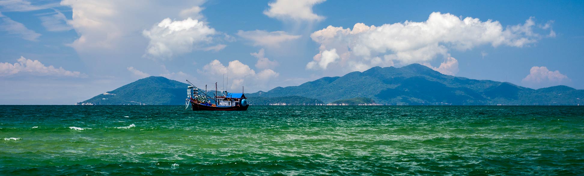 Vietnamese fishing boat on the South China Sea