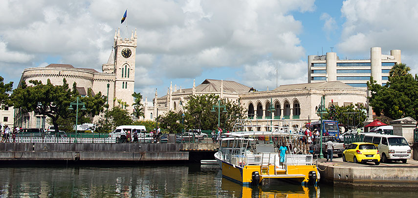 Barbados Parliment buildings and Central Bank