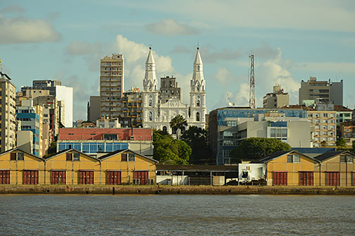 Porto Alegre Cais Mauá and Igreja Nossa Senhora das Dores (Church of Our Lady of Sorrows), Rio Grande do Sul, Brazil