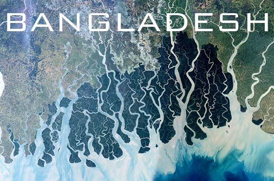 Satellite view of Sundarbans, Bangladesh