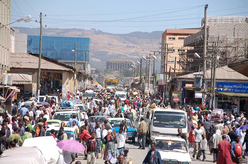 Street in Addis Abeba, Ethiopia