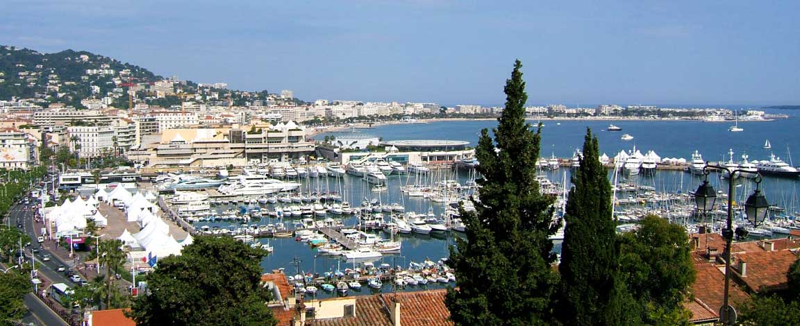 Panorama of Cannes with Old Port, French Riviera