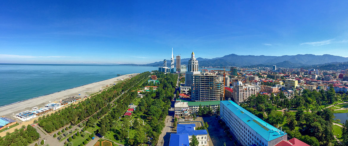 Seaside of the city of Batumi