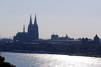 Cologne Cathedral near Rhine river, Köln, Koeln, Germany