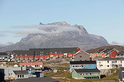 Sermitsiaq Mountain seen from City of Nuuk - Greenland