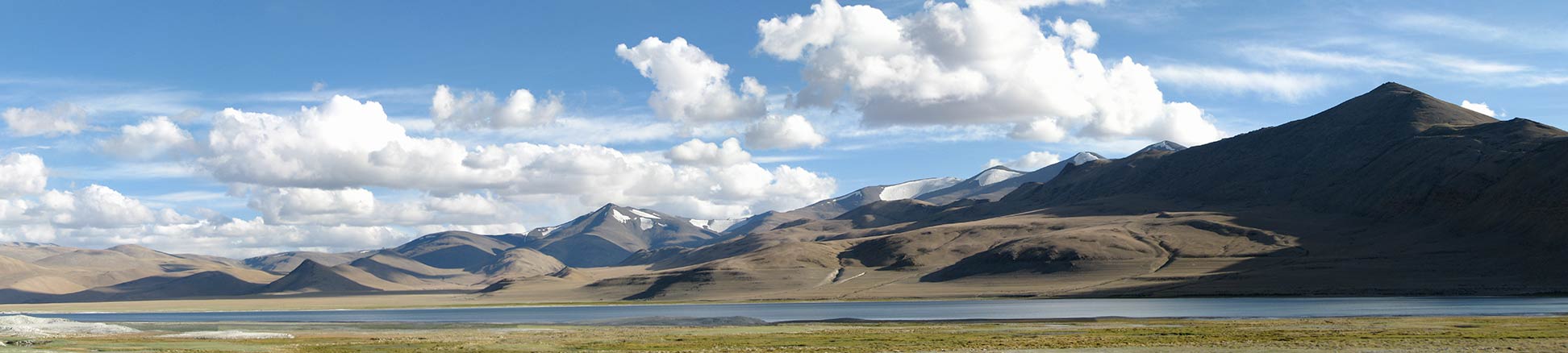 Panorama of Tso Kar lake in Ladakh
