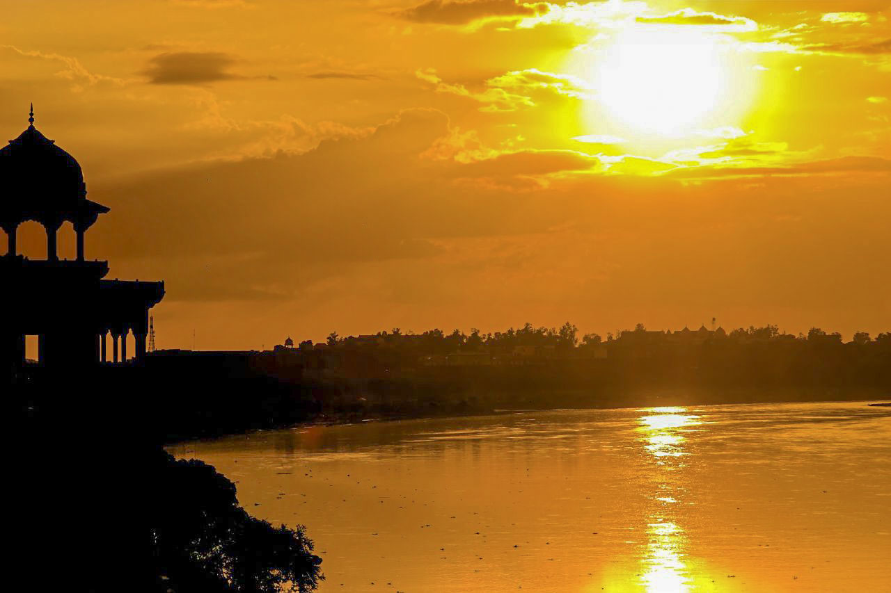 Yamuna River at Taj Mahal in Agra