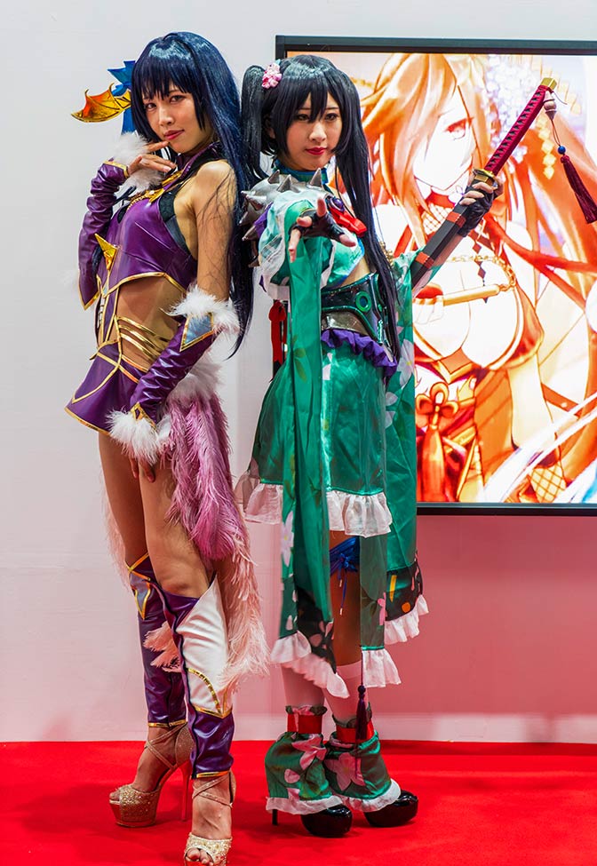 Cosplay characters at the Tokyo Game Show
