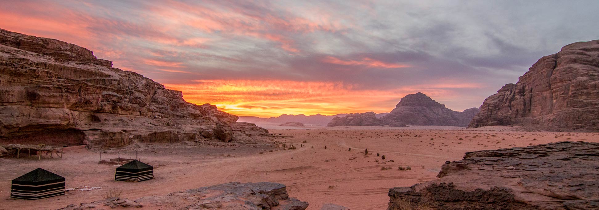 Protected landscape of Wadi Rum in southern Jordan