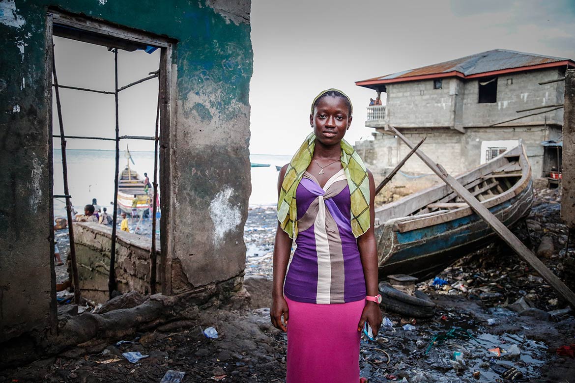 Celina Kamanda at Magazine Wharf of Freetown