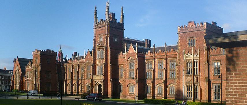 Lanyon Building of Queen's University in Belfast, Northern Ireland, UK