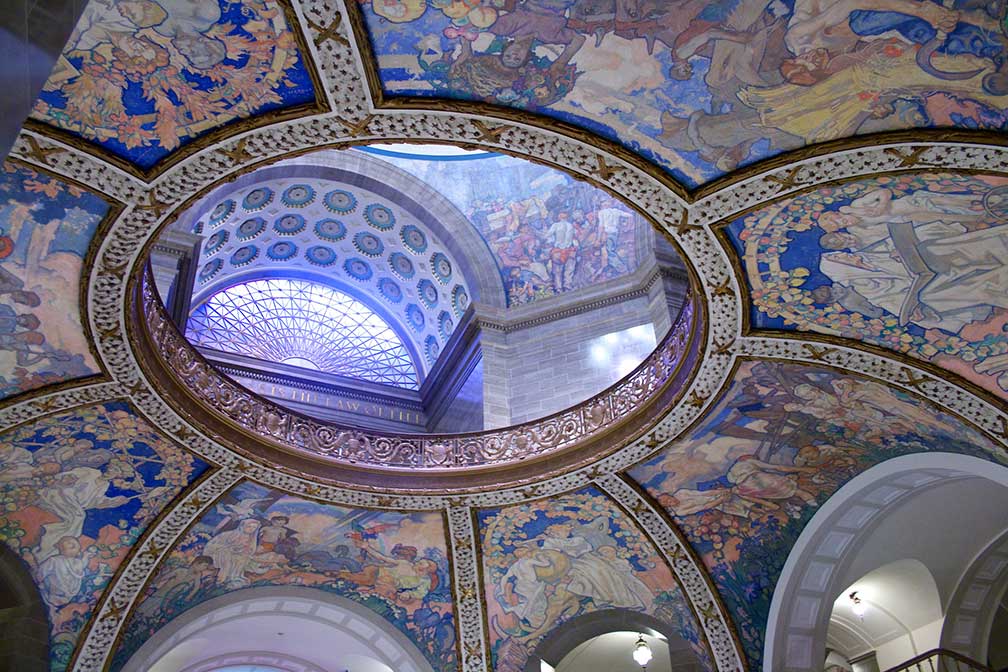 Interior of the dome of the Missouri State Capitol building, Jefferson City