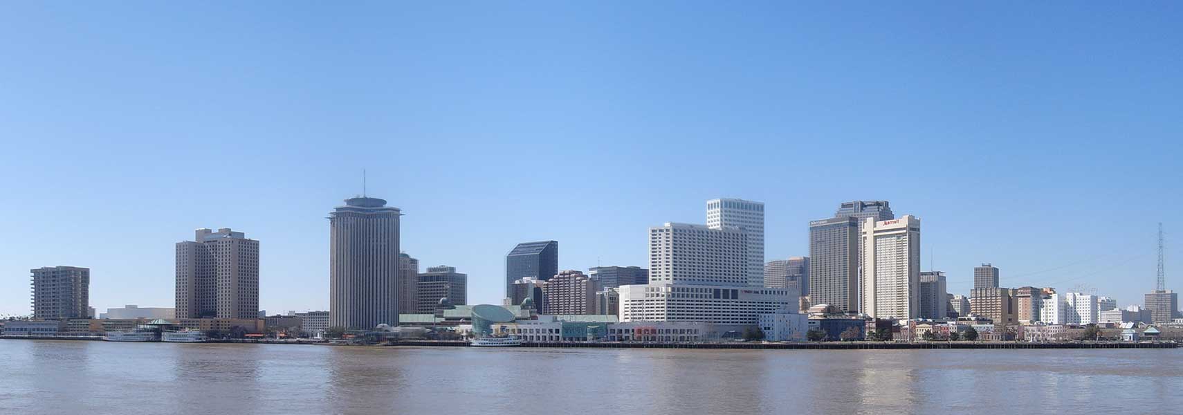 Panorama of Downtown New Orleans, Louisiana, USA