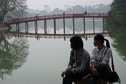 Hanoi's famous Huc bridge