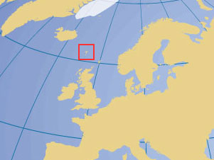 Location map of Faroe Islands. Where in Europe are the  Faroe Islands?
