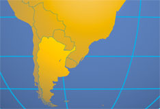 where in South America is Argentina