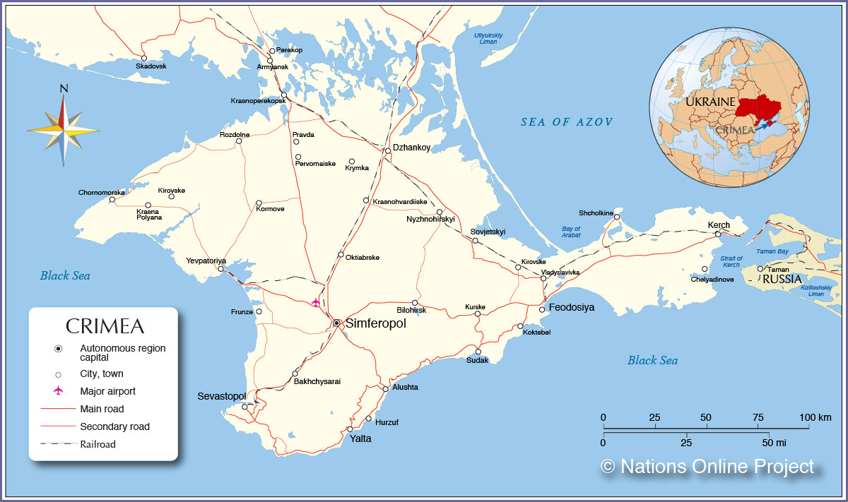 Political Map of Crimea