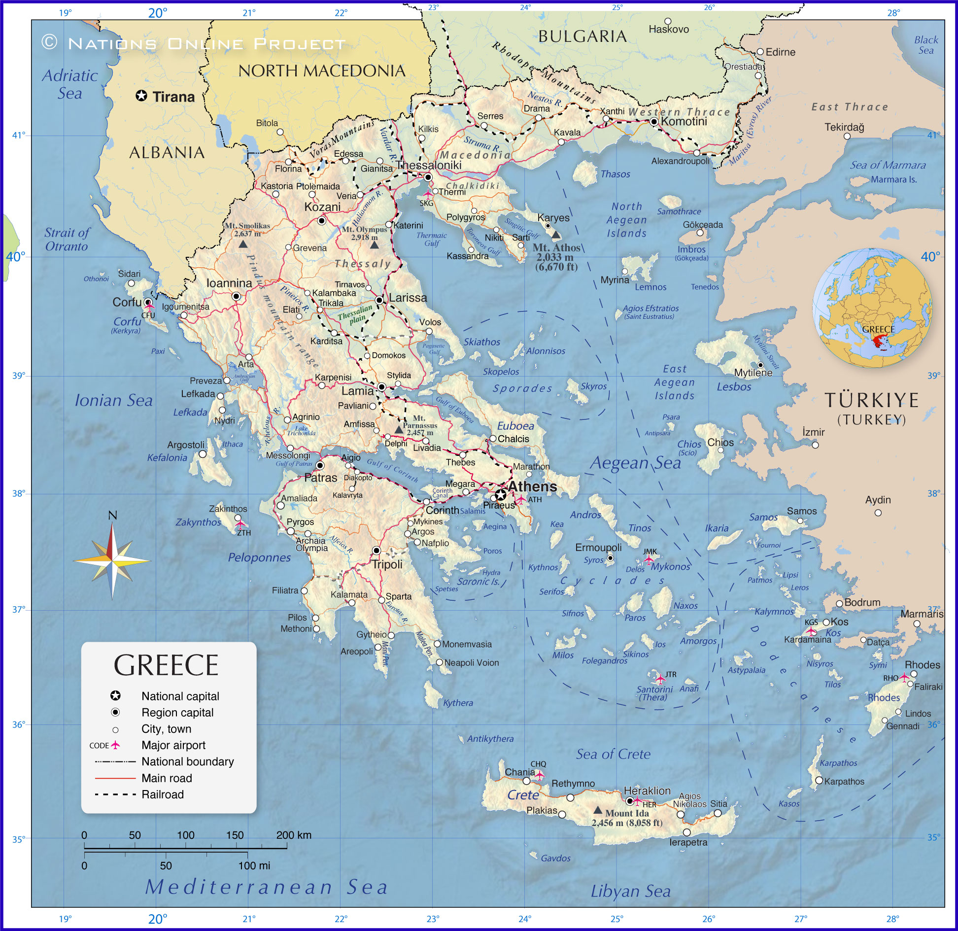 Political Map of Greece