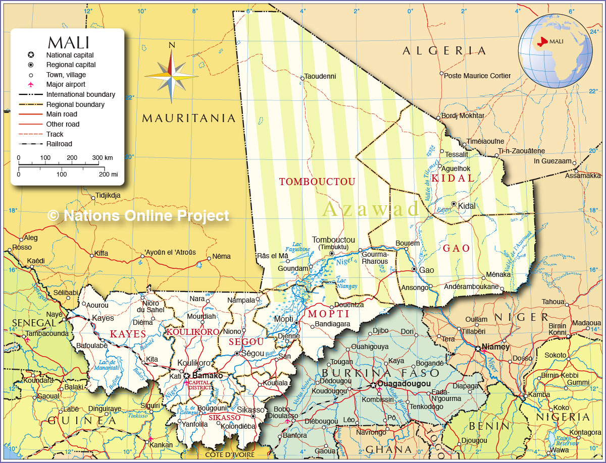 Carte générale du Mali
