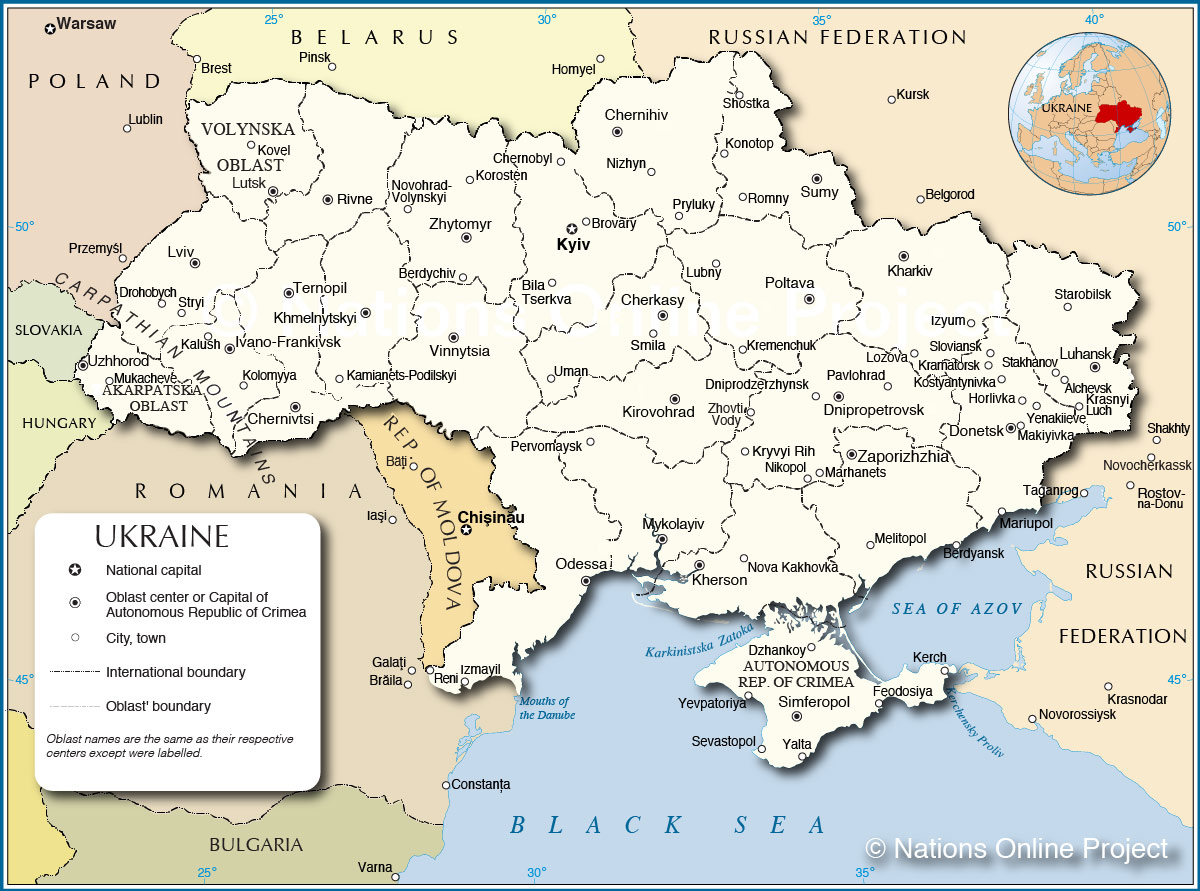MAP OF UKRAINE | World Map Of İmages