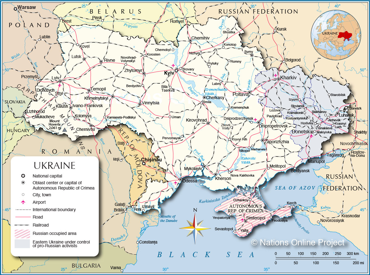 Political Map of Ukraine - Nations Online Project