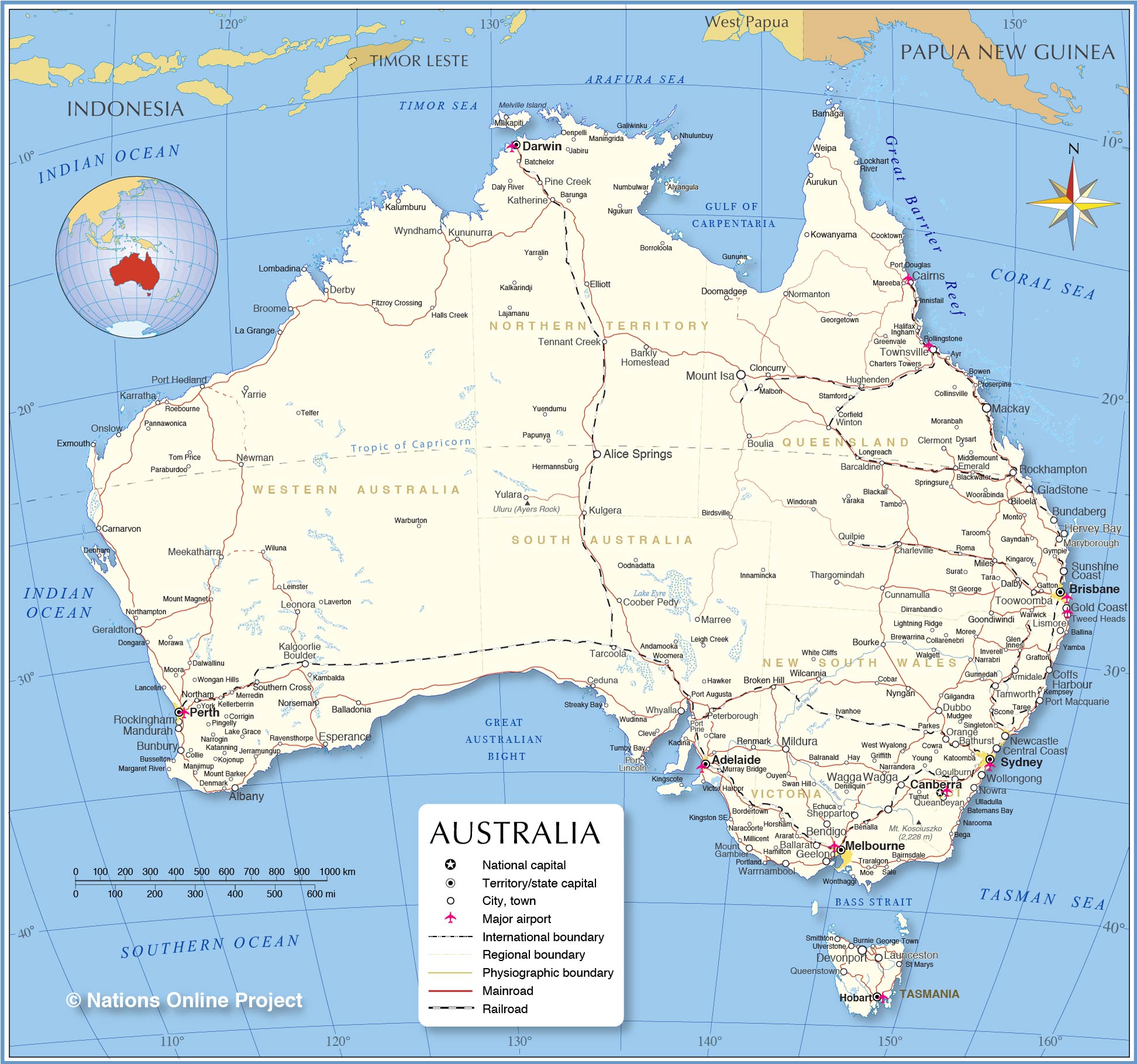 Australia Political Map 