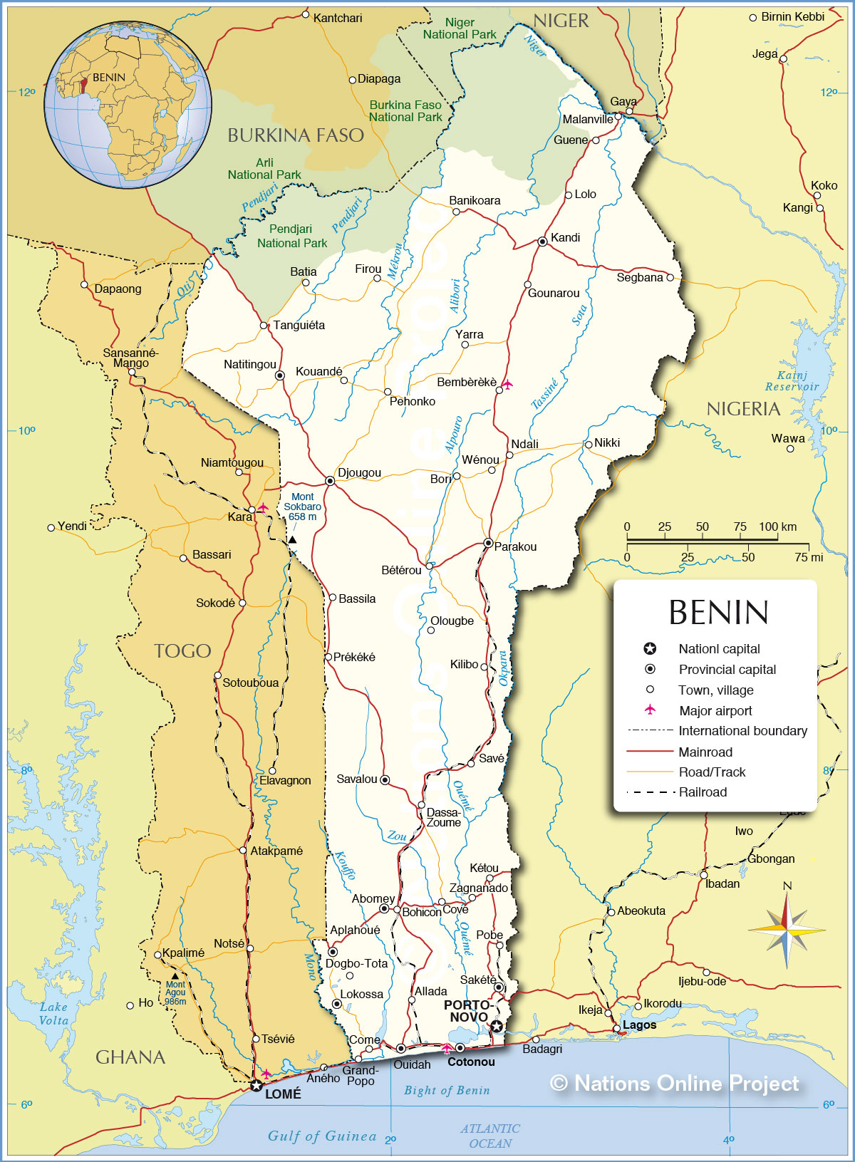 Political Map of Benin