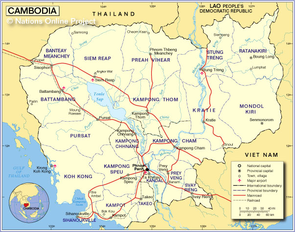 Small Map of Cambodia