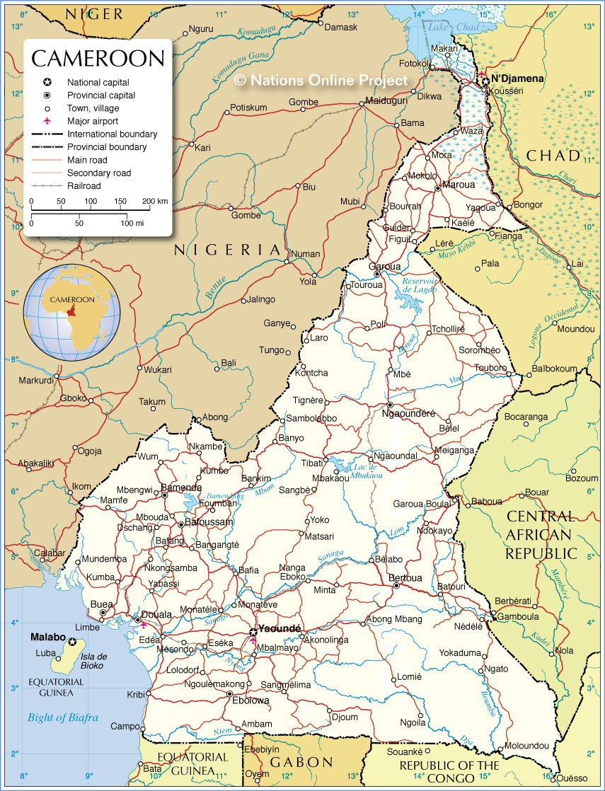 Political Map of Cameroon