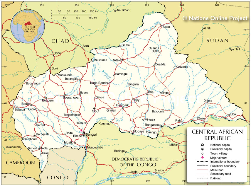 Political Map of Central African Republic