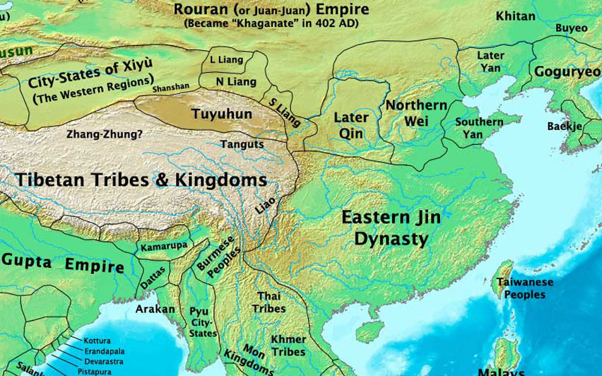 Eastern Jin Dynasty Dynasty map