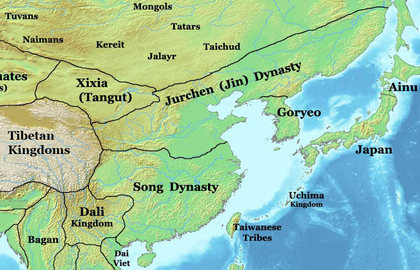 Jin and Southern Song Dynasties map