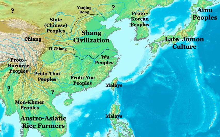 Shang Dynasty map