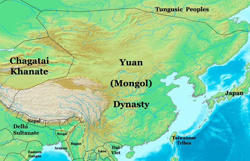 Yuan Dynasty map