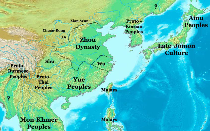 Zhou Dynasty map