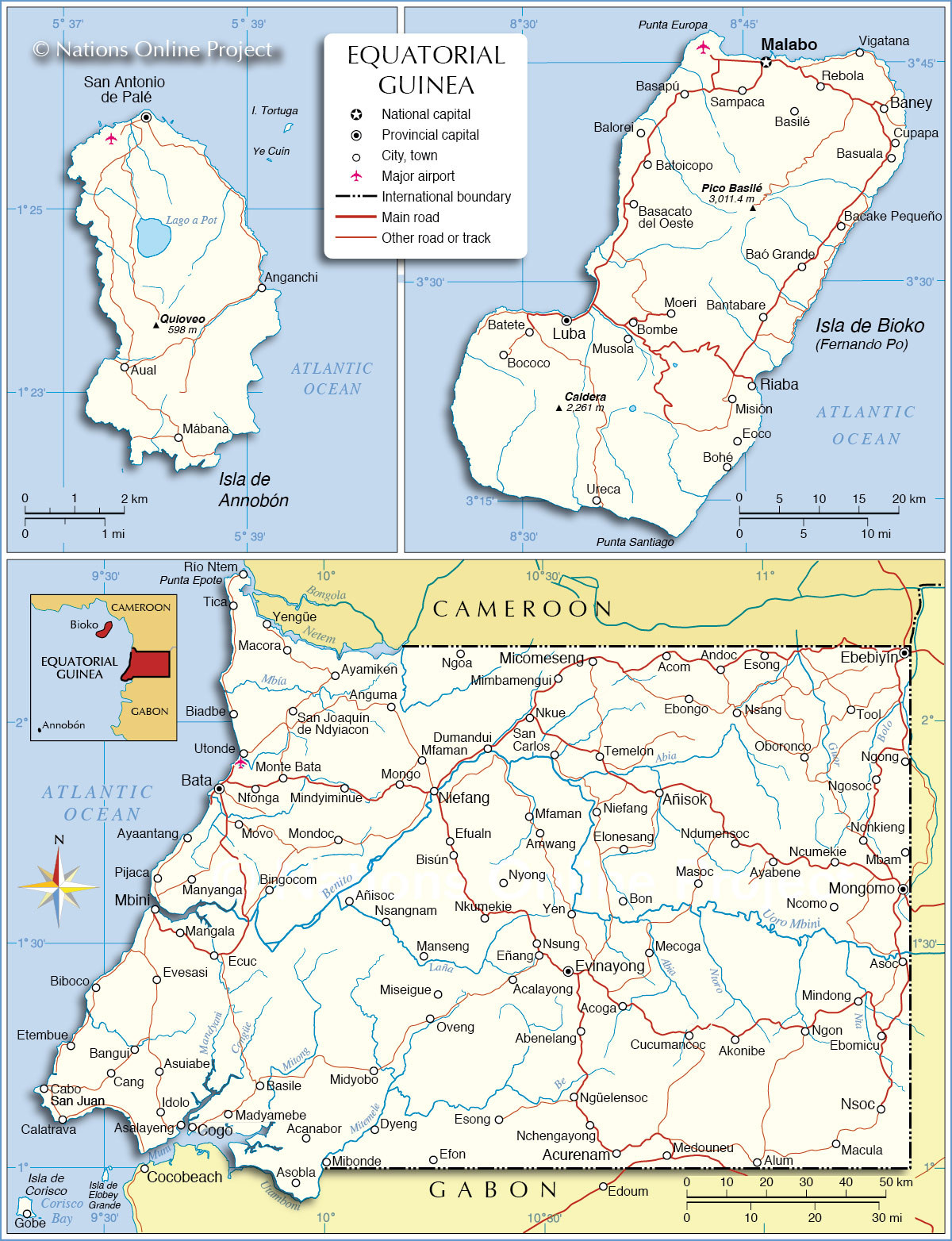 Political Map of Equatorial Guinea