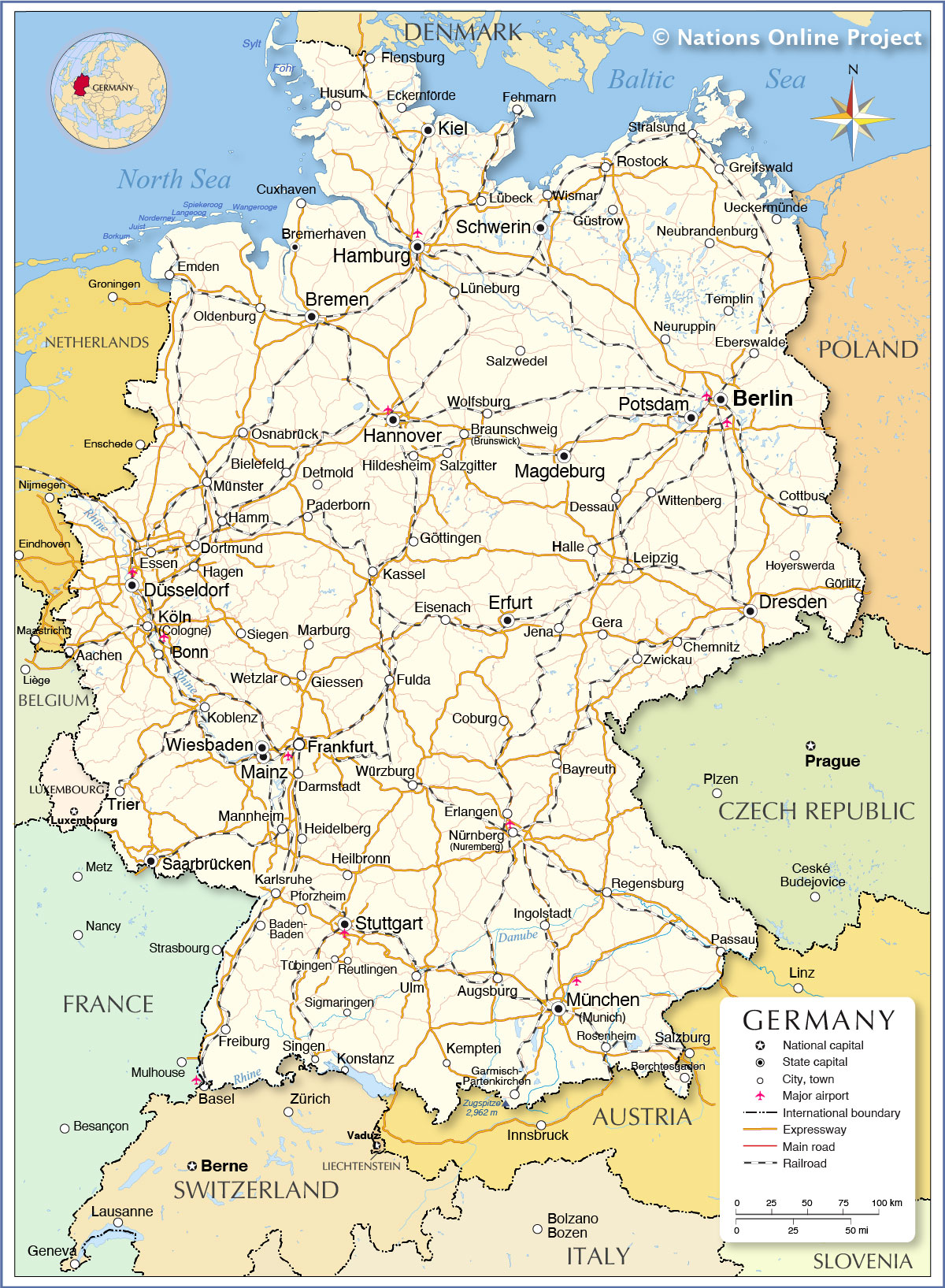 Political Map of Germany
