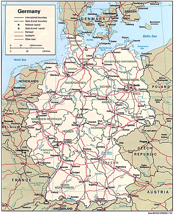 Political Map of Germany