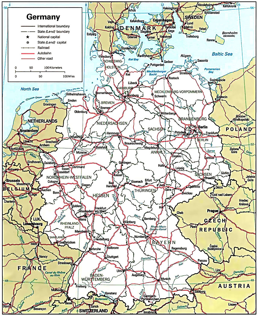 General Map of Germany