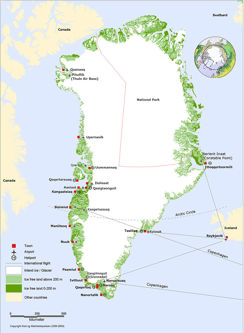 Map of Greenland