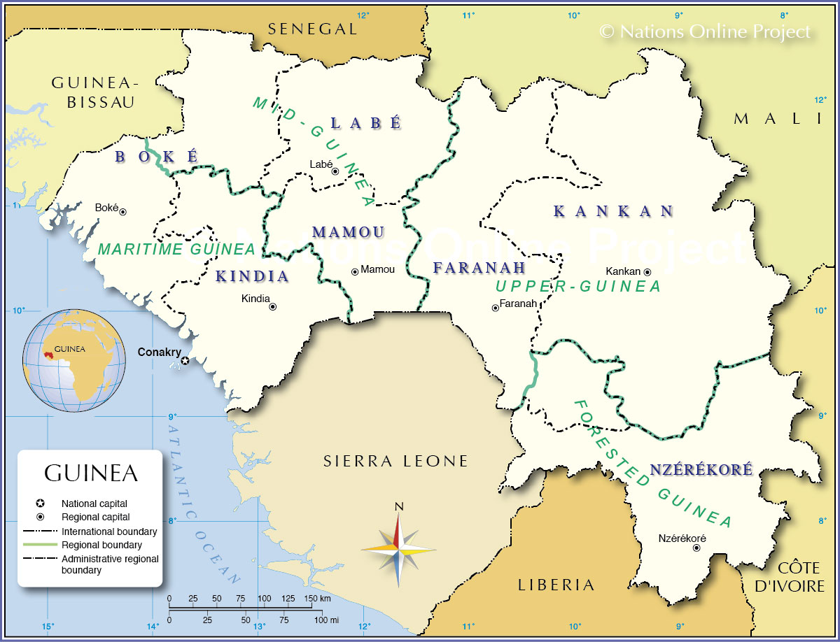 Administrative Map of Guinea