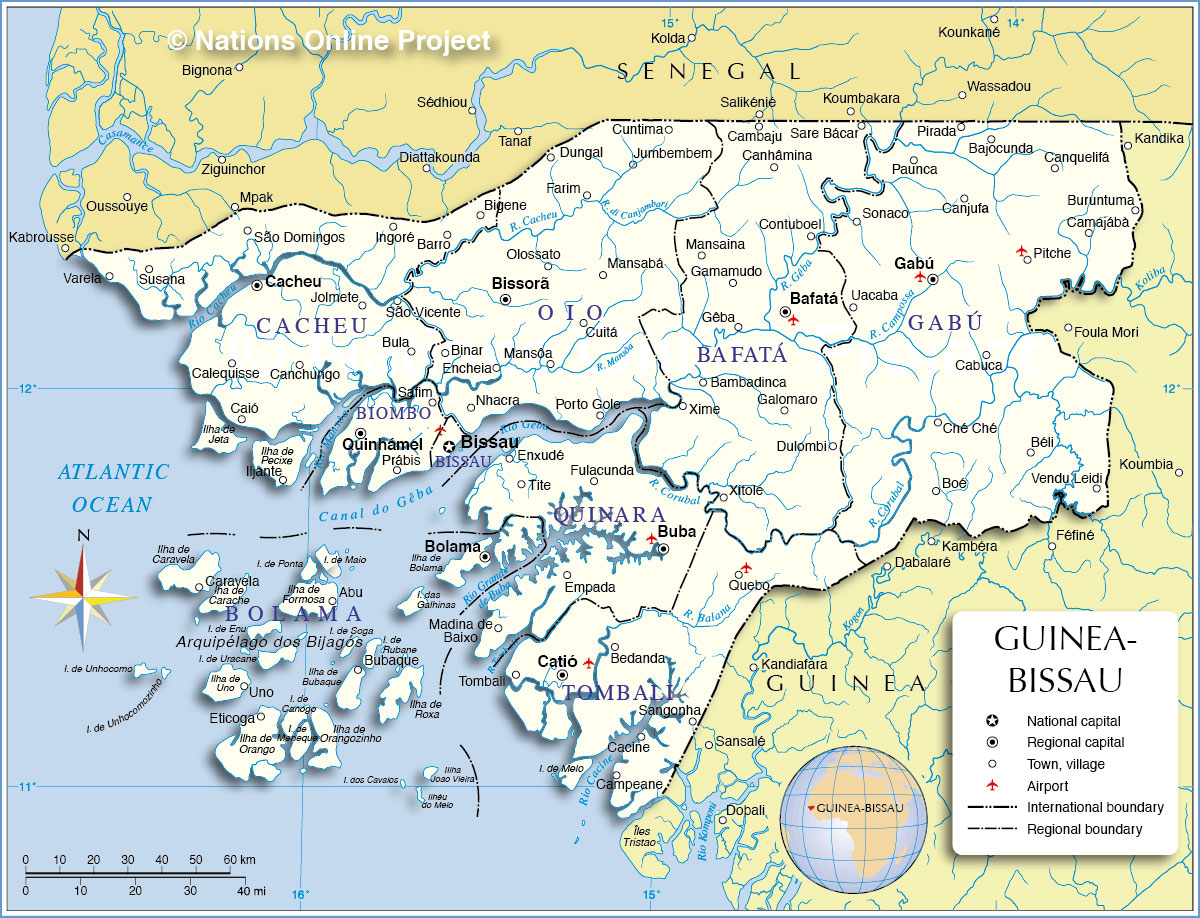 Administrative Map of Guinea-Bissau