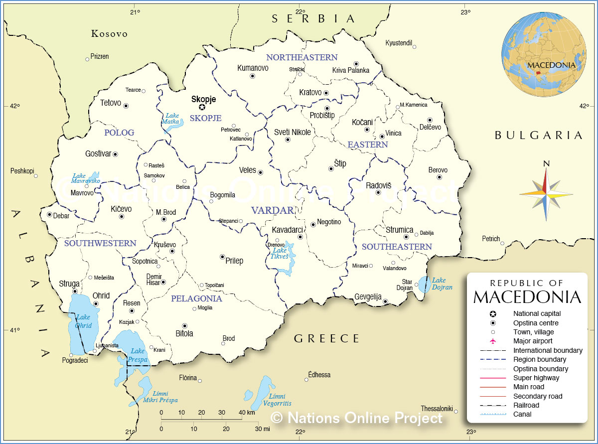 Administrative Map of Macedonia