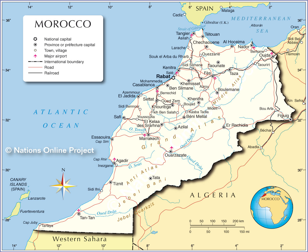 Political Map of Morocco