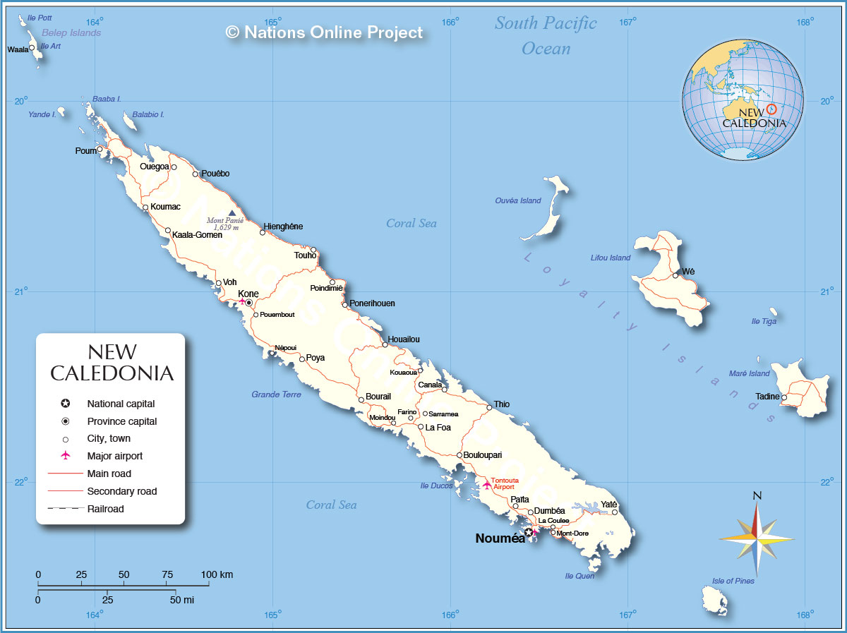 Political Map of New Caledonia