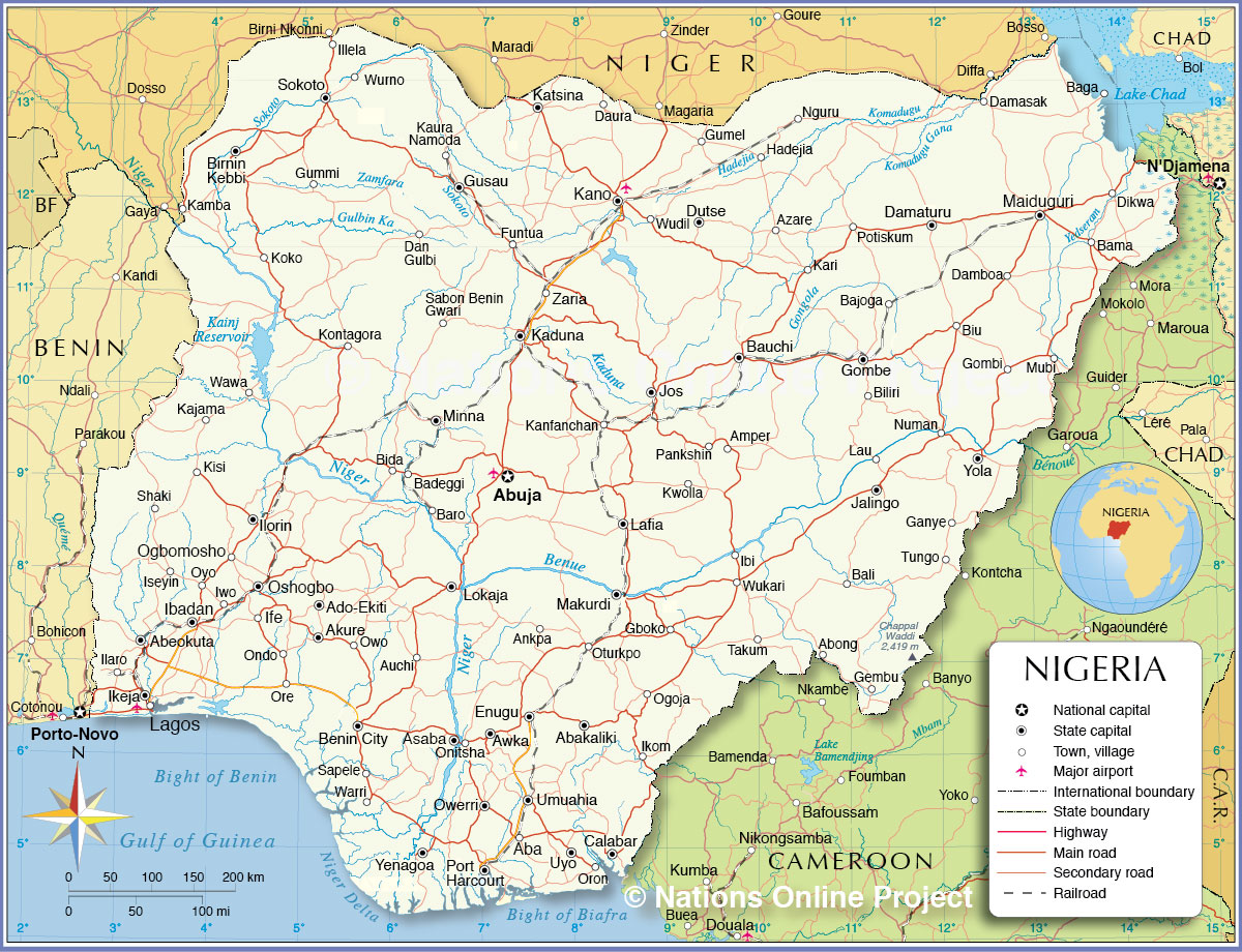 Carte générale du Nigeria