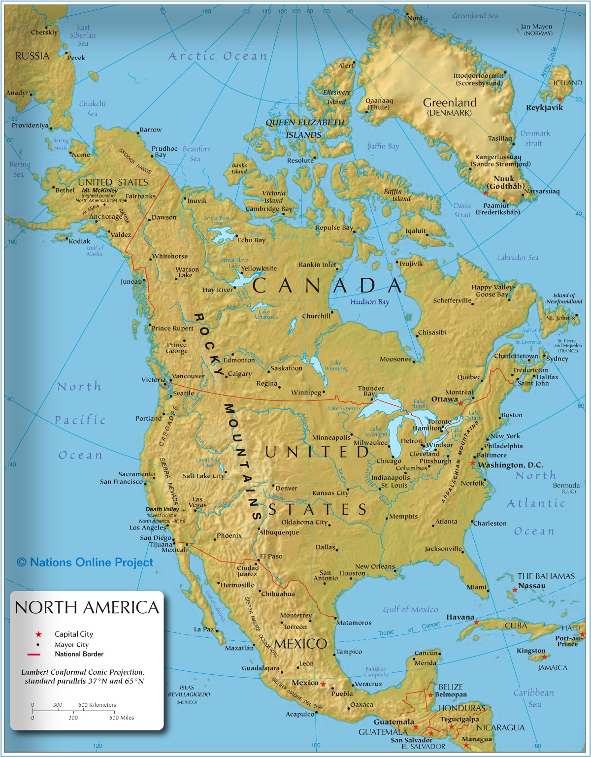 United States Map North